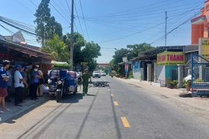 Hiện trường vụ tai nạn giao thông.