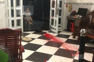 Một ngôi nhà bị các đối tượng tạt nước sơn.