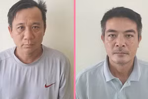 Cơ quan An ninh điều tra Công an tỉnh Đồng Tháp khởi tố và tạm giam 2 bị can Lê Thanh Sơn (bìa phải) và Nguyễn Thanh Hùng.