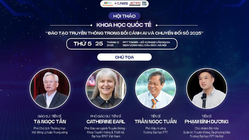 Nhiều học giả, chuyên gia uy tín trong và ngoài nước sẽ góp mặt tại Hội thảo khoa học quốc tế ME.AI25