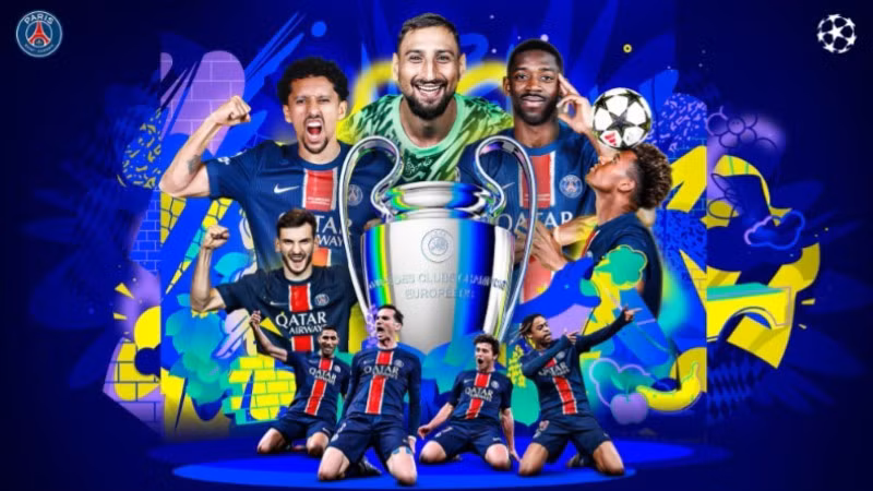 PSG lần đầu lên ngôi vô địch UEFA Champions League. (Ảnh: UEFA)
