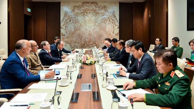 Quang cảnh hội đàm. (Ảnh: Báo Thế giới và Việt Nam)