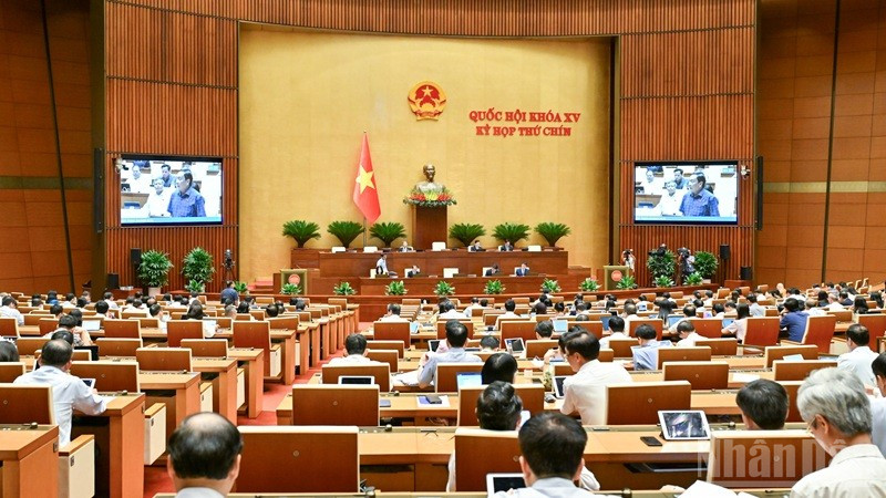 Quang cảnh phiên họp của Quốc hội. (Ảnh: DUY LINH)