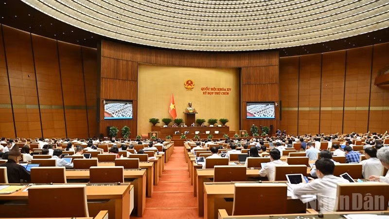 Quang cảnh phiên họp của Quốc hội. (Ảnh: THỦY NGUYÊN)