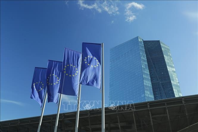 Trụ sở Ngân hàng Trung ương châu Âu (ECB) tại Frankfurt, Đức. (Ảnh: THX/TTXVN)