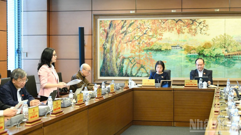 Quang cảnh phiên thảo luận tổ của Quốc hội, sáng 6/11/2025. (Ảnh: DUY LINH)