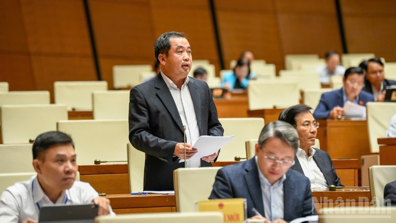 Bộ trưởng Nông nghiệp và Môi trường Trần Đức Thắng phát biểu. (Ảnh: DUY LINH)