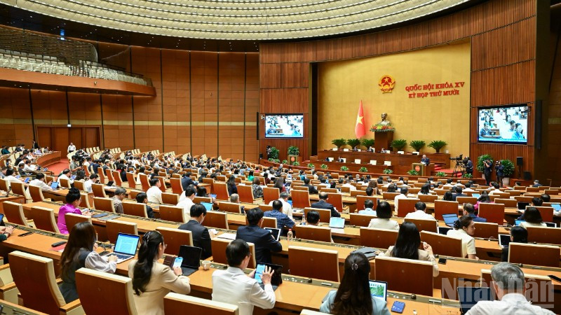 Quang cảnh phiên họp của Quốc hội, ngày 27/10/2025. (Ảnh: DUY LINH)