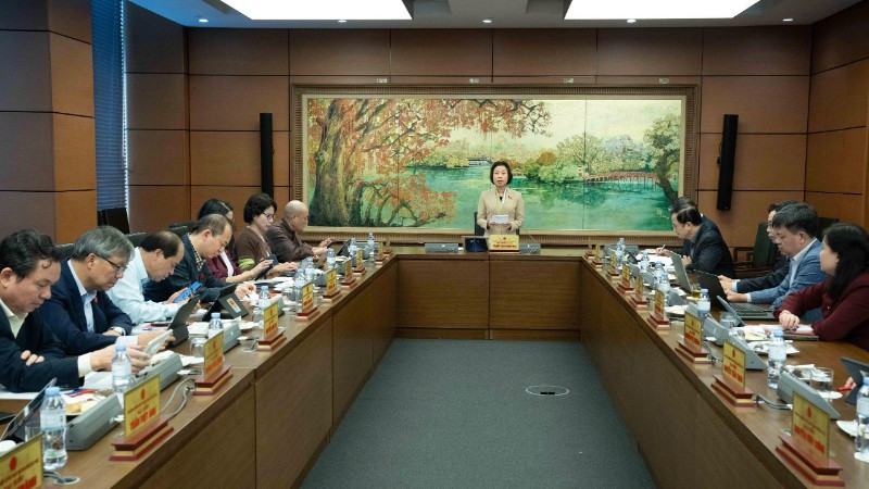 Quang cảnh phiên thảo luận tại Tổ 1 (Đoàn thành phố Hà Nội) của Quốc hội, chiều 11/11/2025. (Ảnh: Media Quốc hội)