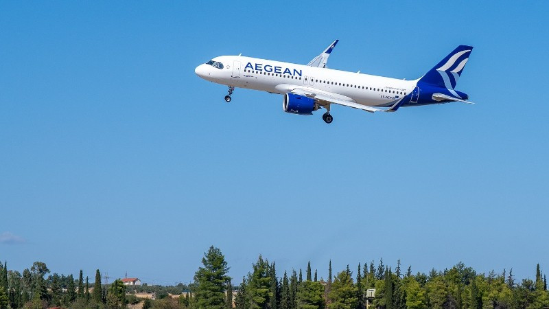 Một chiếc máy bay của hãng hàng không Hy Lạp Aegean Airlines. (Ảnh: Aegean Airlines)