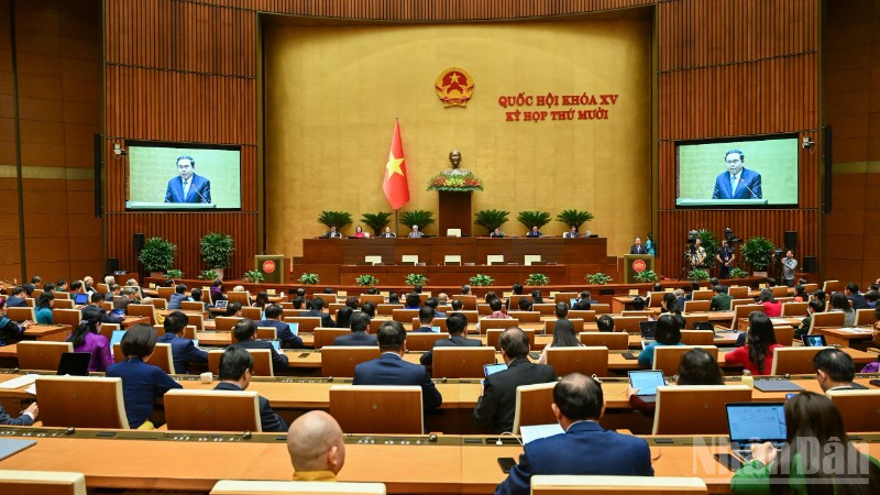 Quang cảnh phiên họp của Quốc hội, chiều 11/12/2025. (Ảnh: DUY LINH)