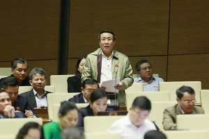 Đại biểu Hà Sỹ Đồng đoàn Quảng Trị. (ẢNH: DUY LINH)