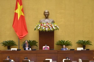 Phó Chủ tịch Quốc hội Tòng Thị Phóng điều khiển phiên họp.