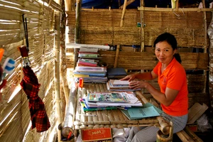 Căn phòng của cô giáo vùng cao Ðiện Biên.