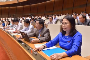 Đại biểu Quốc hội tại Kỳ họp thứ sáu Quốc hội khoá XIV ngày 8-11