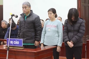 Các bị cáo tại phiên tòa.