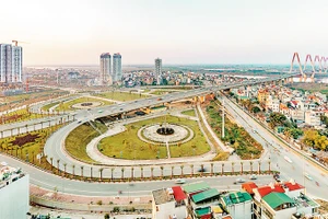 Tuyến đường Nhật Tân - Nội Bài kết nối khu vực cửa ngõ Thủ đô với trung tâm thành phố. Ảnh: VŨ LONG