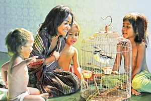 Hồn nhiên - tác phẩm đoạt giải nhì cuộc thi Tình bạn tình yêu và nụ cười của Niu Di-lân năm 2015. Ảnh: VIỆT VĂN