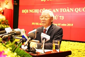 Tổng Bí thư Nguyễn Phú Trọng phát biểu tại Hội nghị Công an toàn quốc lần thứ 73.