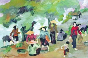 Chợ quê - Bột mầu của TRẦN ĐỨC BẢO