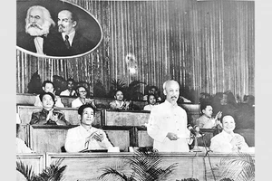 Bác Hồ tại Đại hội Đảng toàn quốc lần thứ III năm 1960.