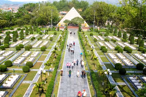 Nghĩa trang A1 nơi Anh hùng Tô Vĩnh Diện yên nghỉ.