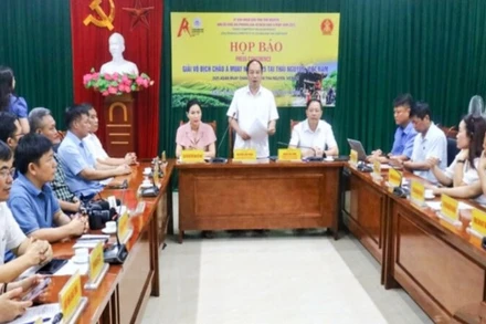 Họp báo công bố Giải vô địch Muay châu Á tổ chức tại Thái Nguyên từ ngày 20 đến 26/6.