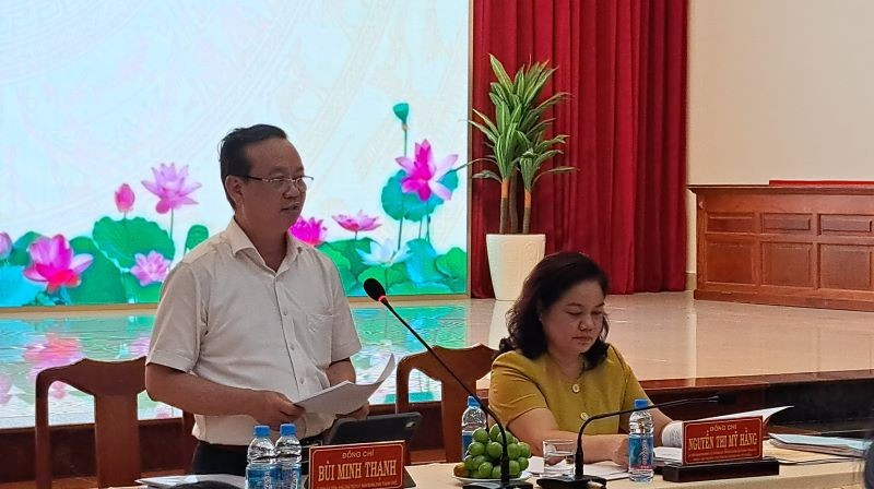 Phó Chủ tịch Ủy ban nhân dân Thành phố Hồ Chí Minh Bùi Minh Thạnh góp ý tại buổi làm việc. nq1.jpg