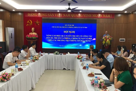 Hội nghị nâng cao hiệu quả tuyên truyền về công tác dân số, trẻ em và phòng chống tệ nạn xã hội trên các phương tiện thông tin đại chúng.