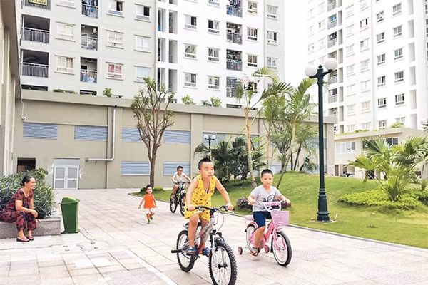 Khu nhà ở xã hội EcoHome tại quận Bắc Từ Liêm.