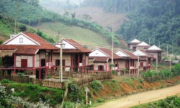 Khu tái định cư mới của người Đan Lai bản Thạch Sơn, xã Thạch Ngàn.