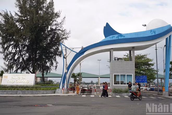 Cảng cá Thọ Quang mang diện mạo mới sau khi được nâng cấp, mở rộng.