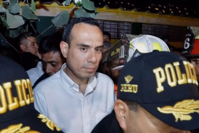 Tổng thống lâm thời Jose Jeri tại Lima, ngày 14/2. (Ảnh: AFP) 