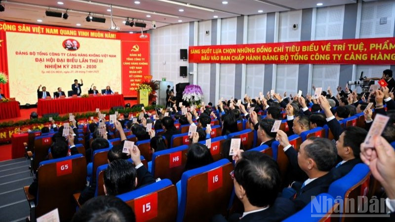 Đại hội Đảng bộ ACV lần thứ III, nhiệm kỳ 2025-2030 có sự tham dự của 219 đảng viên ưu tú.