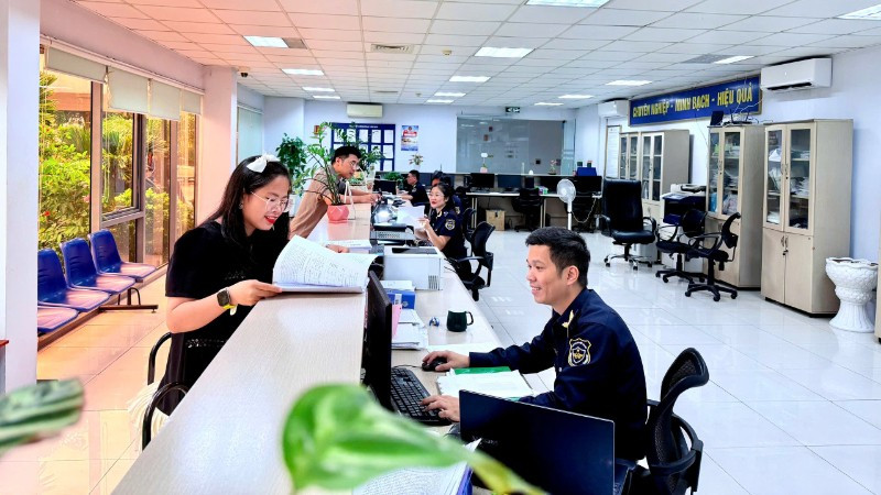 Hoạt động nghiệp vụ tại Hải quan Thái Nguyên. (Ảnh: THÁI BÌNH).