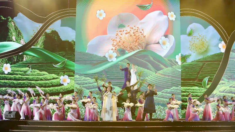 Trình diễn nghệ thuật tại lễ khai mạc. (Ảnh: TUẤN SƠN).