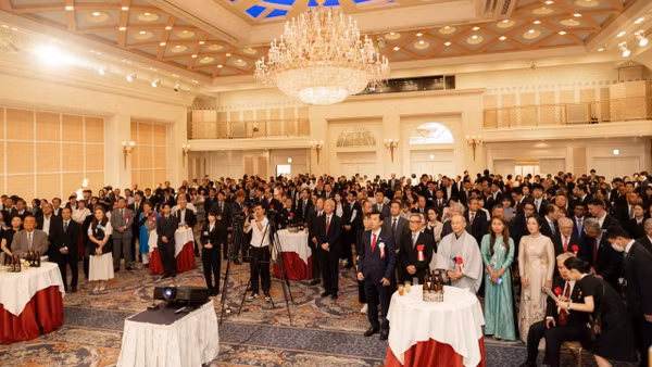 Quang cảnh tiệc chiêu đãi kỷ niệm 81 năm Quốc khánh Việt Nam tại Osaka. (Ảnh: Tổng Lãnh sự quán Việt Nam tại Osaka)