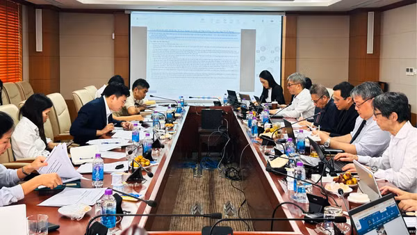 Toàn cảnh một buổi làm việc của đoàn chuyên gia Nhật Bản và Việt Nam. (Ảnh: JICA)