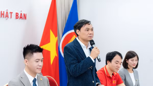 Lãnh sự Nguyễn Thành Trung, Tổng Lãnh sự quán Việt Nam tại Fukuoka phát biểu tại chương trình. (Ảnh: Ban tổ chức cung cấp)