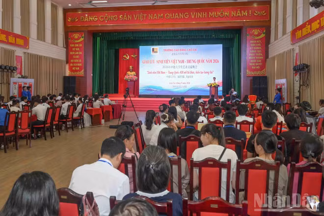 Quang cảnh chương trình giao lưu sinh viên Việt Nam-Trung Quốc năm 2026. (Ảnh: CÔNG HẢI)
