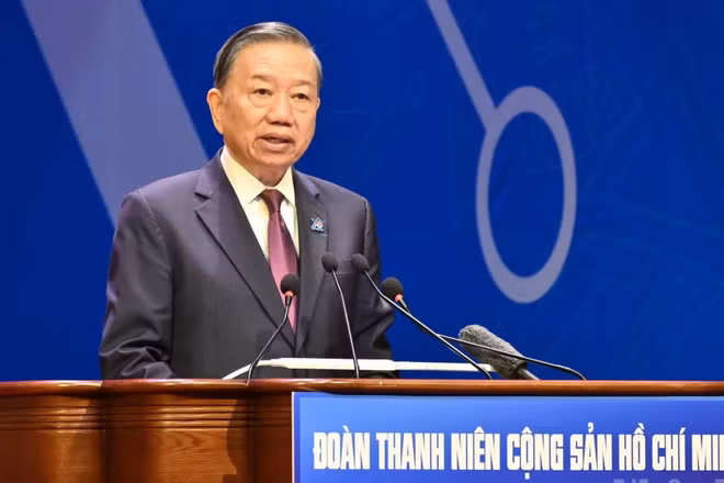 Tổng Bí thư, Chủ tịch nước Tô Lâm phát biểu chỉ đạo Đại hội. (Ảnh: THỦY NGUYÊN-LINH PHAN)