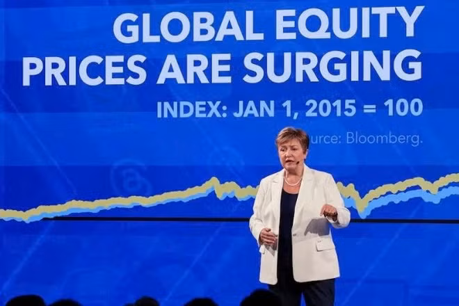 Tổng Giám đốc IMF Kristalina Georgieva phát biểu tại Hội nghị thường niên IMF-WB.