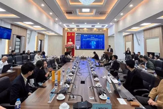 Quang cảnh Tọa đàm Startup AI với các nhà đầu tư Global Demoday & Pitching Việt Nam-Hàn Quốc 2025. (Ảnh: MINH NHẬT)