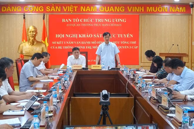 Đồng chí Nguyễn Duy Ngọc, Ủy viên Bộ Chính trị, Bí thư Trung ương Đảng, Trưởng Ban Tổ chức Trung ương, phát biểu tại hội nghị. (Ảnh: https://dangcongsan.vn/)