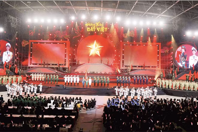 Chương trình chính luận nghệ thuật đặc biệt Đường xuân đất Việt 2026 - Hội tụ do Trung tâm Phát thanh-Truyền hình Quân đội thực hiện.