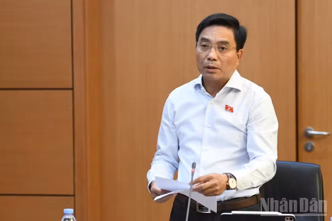 Phó Chủ tịch Quốc hội Nguyễn Doãn Anh phát biểu tại phiên thảo luận tổ. (Ảnh: DUY LINH)