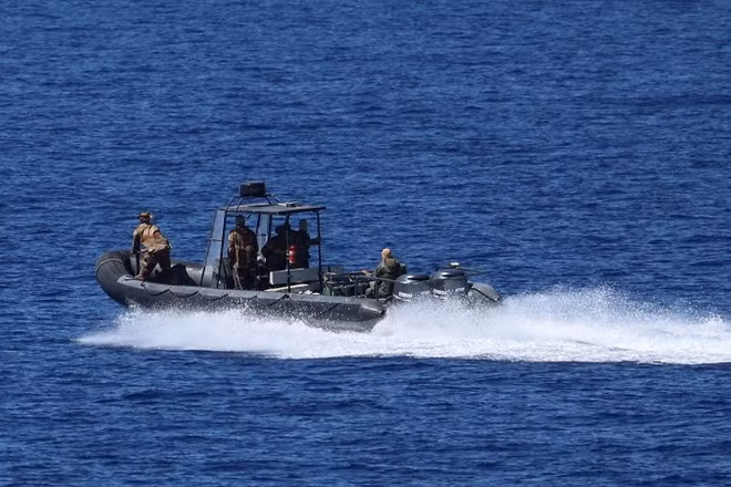Lực lượng bảo vệ bờ biển Libya tuần tra trên biển. (Ảnh: middle-east-online)