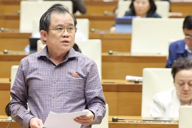 Đại biểu Nguyễn Tâm Hùng (Đoàn Thành phố Hồ Chí Minh). (Ảnh: DUY LINH)
