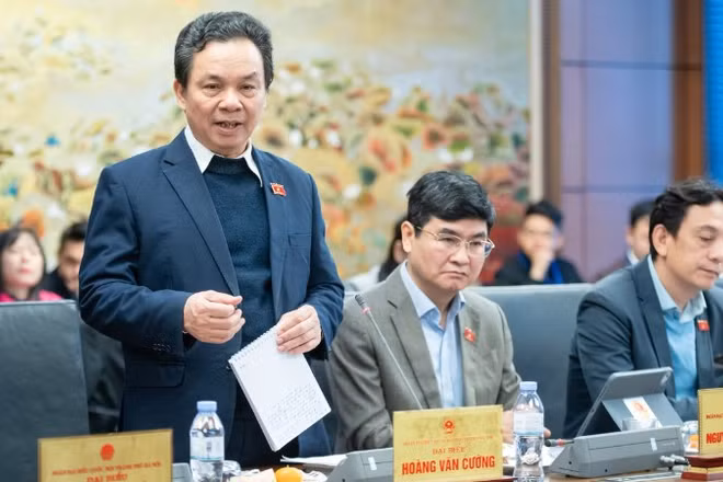 Đại biểu Hoàng Văn Cường (Đoàn thành phố Hà Nội). (Ảnh: DUY LINH)