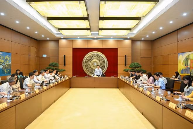 Các đại biểu Quốc hội thảo luận tại tổ về dự thảo Luật sửa đổi, bổ sung một số điều của Luật Công chứng. (Ảnh: DUY LINH)